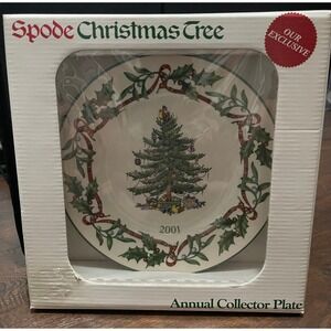 Spode Christmas Tree Collector Plate - Green and Red